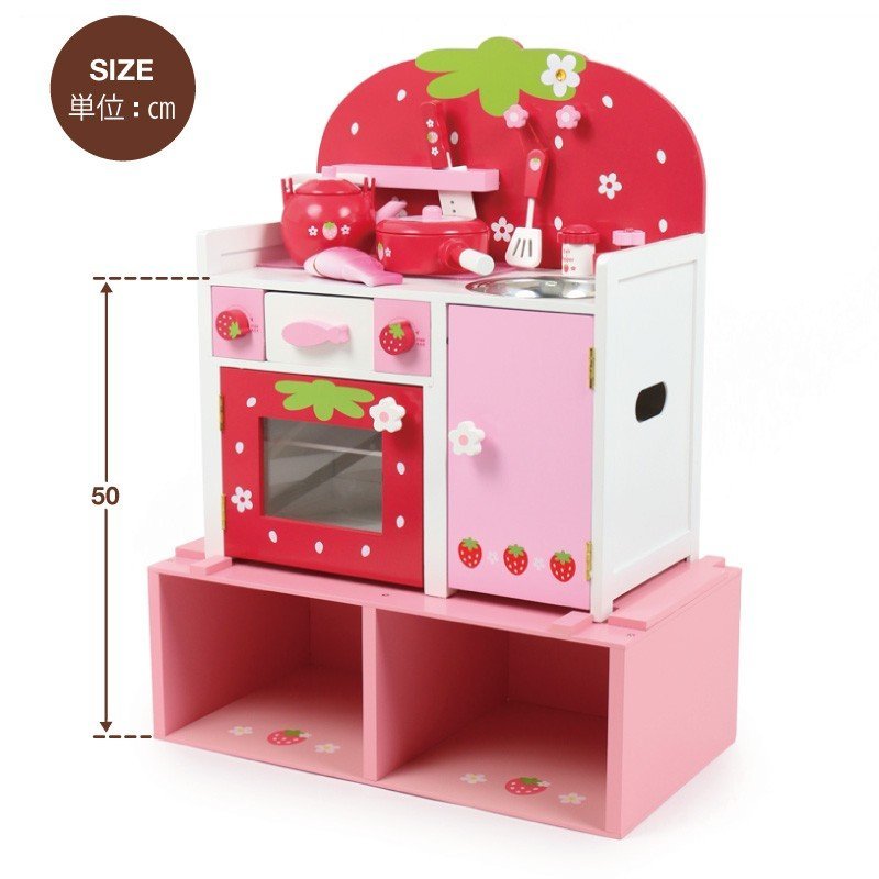 Mother Garden木製家家酒玩具第一品牌  野莓廚房專用 增高台 增高櫃