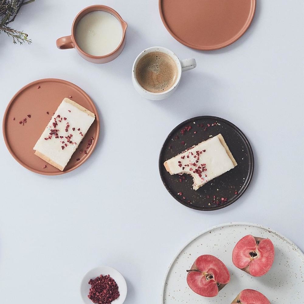 OYOY Inka 印加極簡石器/ 點心盤 / 石墨黑 / 2件組