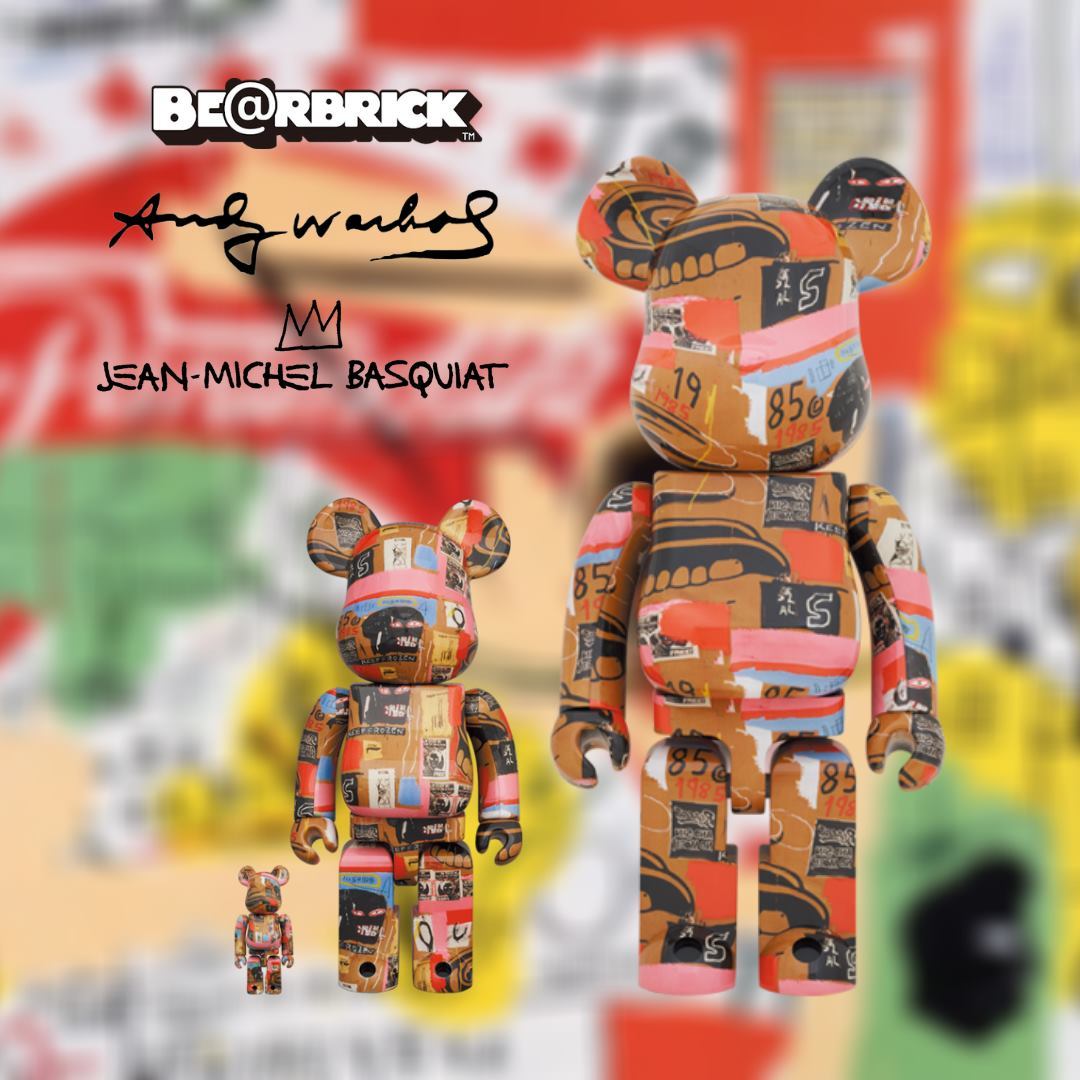 BE@RBRICK Andy Warhol × JEAN-MICHEL BASQUIAT #2 1000％