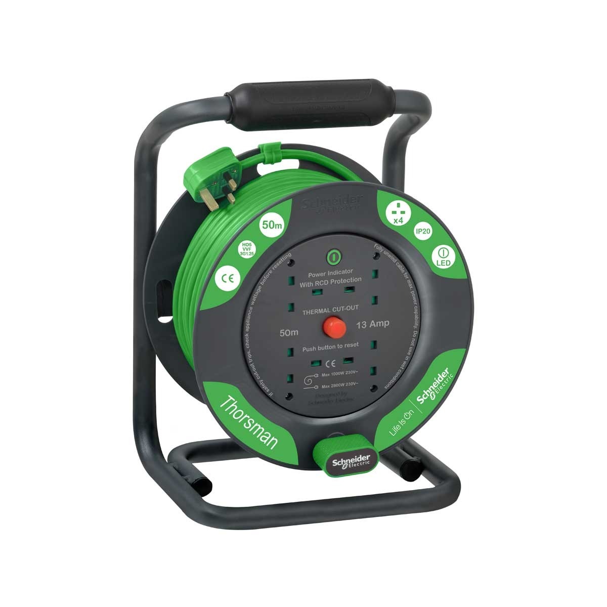 Schneider 施耐德 IMT33157 線轆 4 x 13A IP20, 220V, 50M