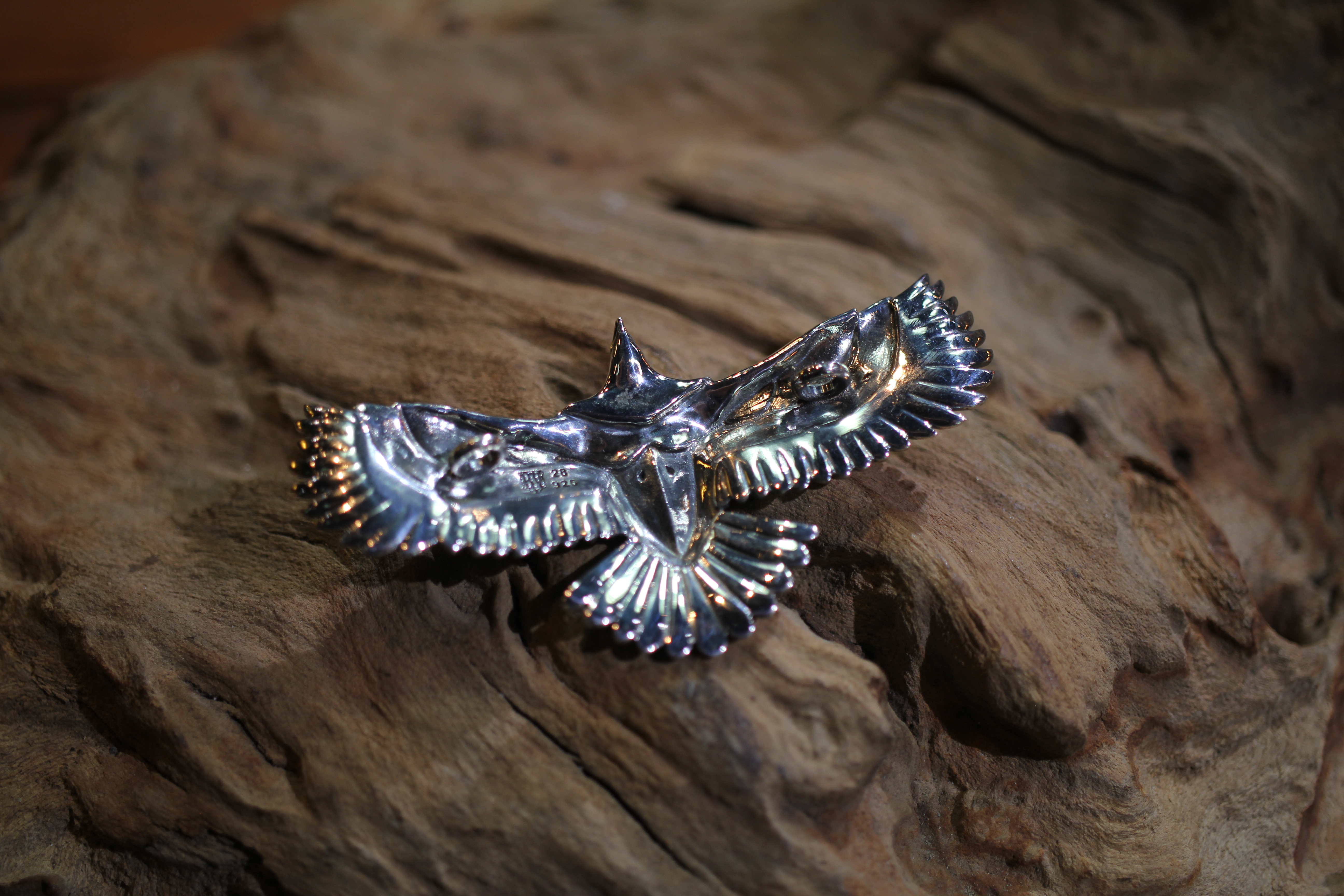 *Black Venom Jewelry- Freedom & Prayer 7.5cm純銀老鷹。