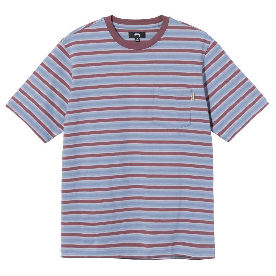 [INSTOCK] STUSSY GRIFFIN STRIPE CREW "STEEL"