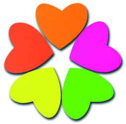 心型單面螢光卡