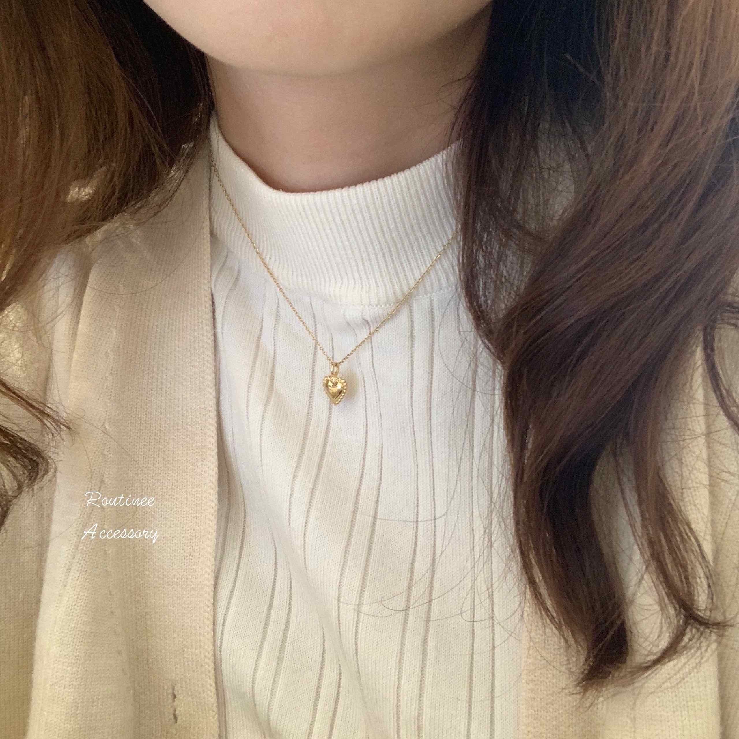 🇰🇷熱銷800條！蛋糕邊愛心項鍊｜2 color