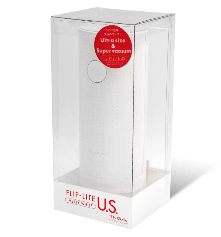 TENGA FLIP LITE U.S. 輕盈真空翻合式自慰器飛機杯加大版 - 柔溶淨白MELTY WHITE