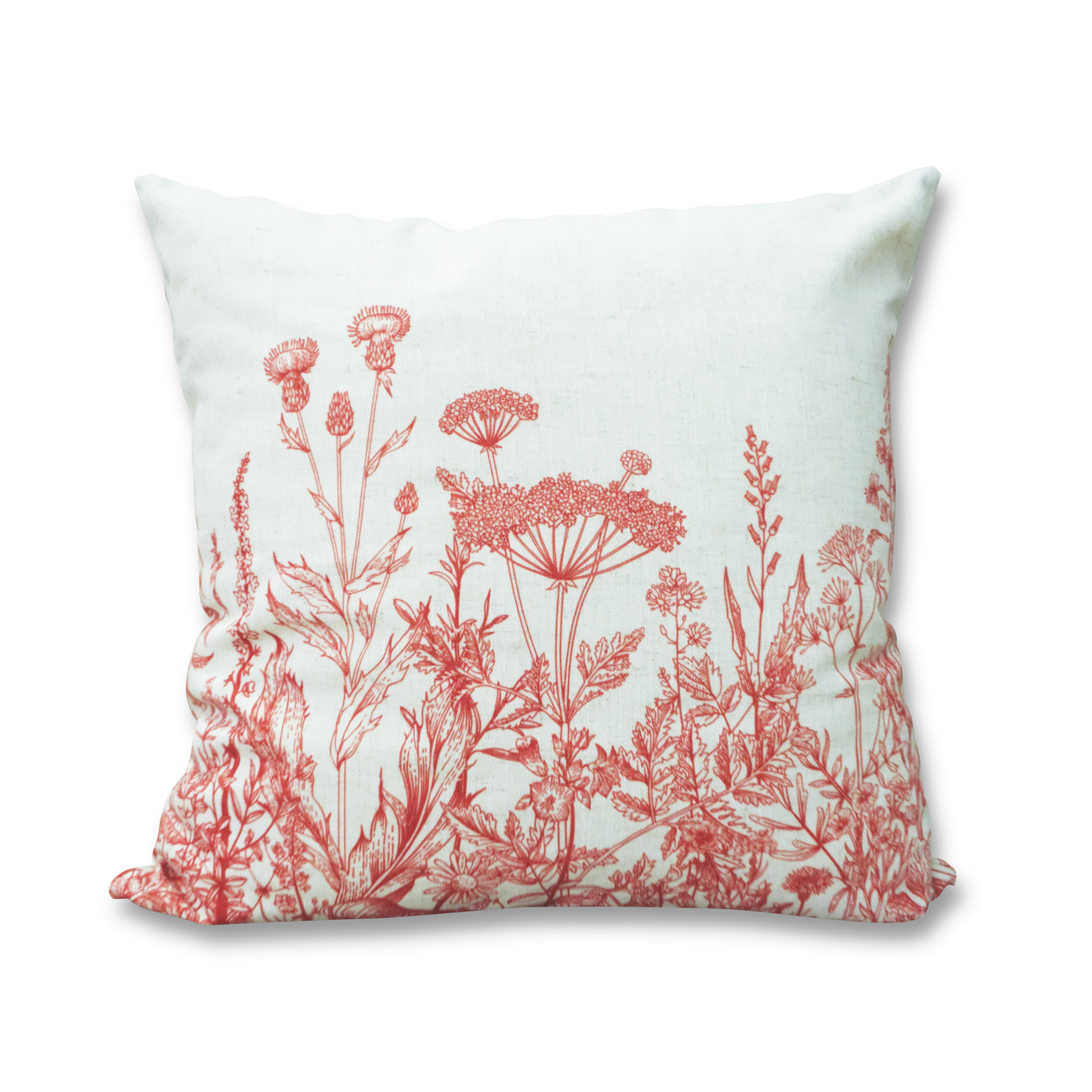 麻質咕𠱸套 (法式復古花奔圖案/紅)