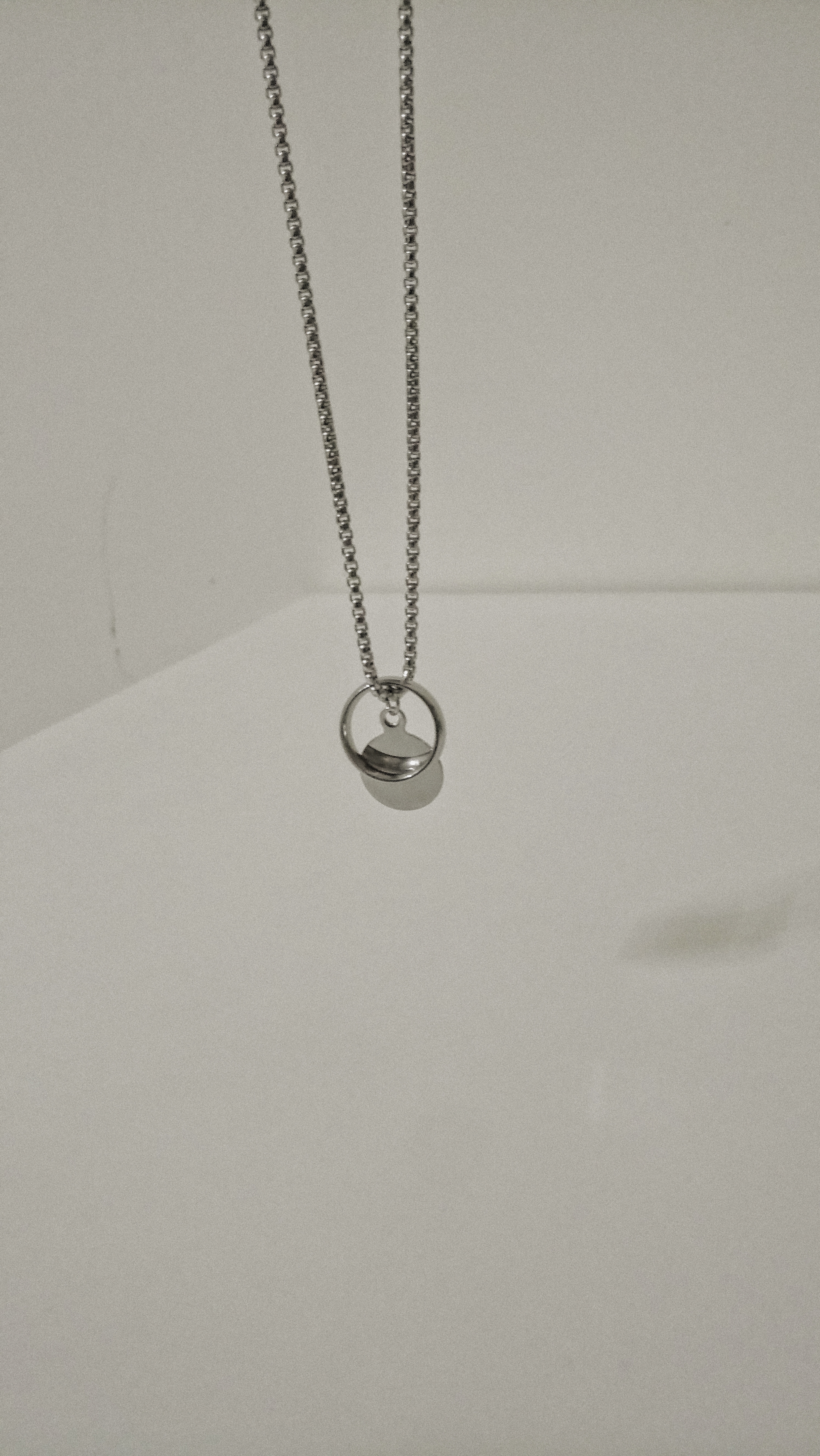 #現貨 (ACCN531) 鋼項鍊 圓牌圓戒