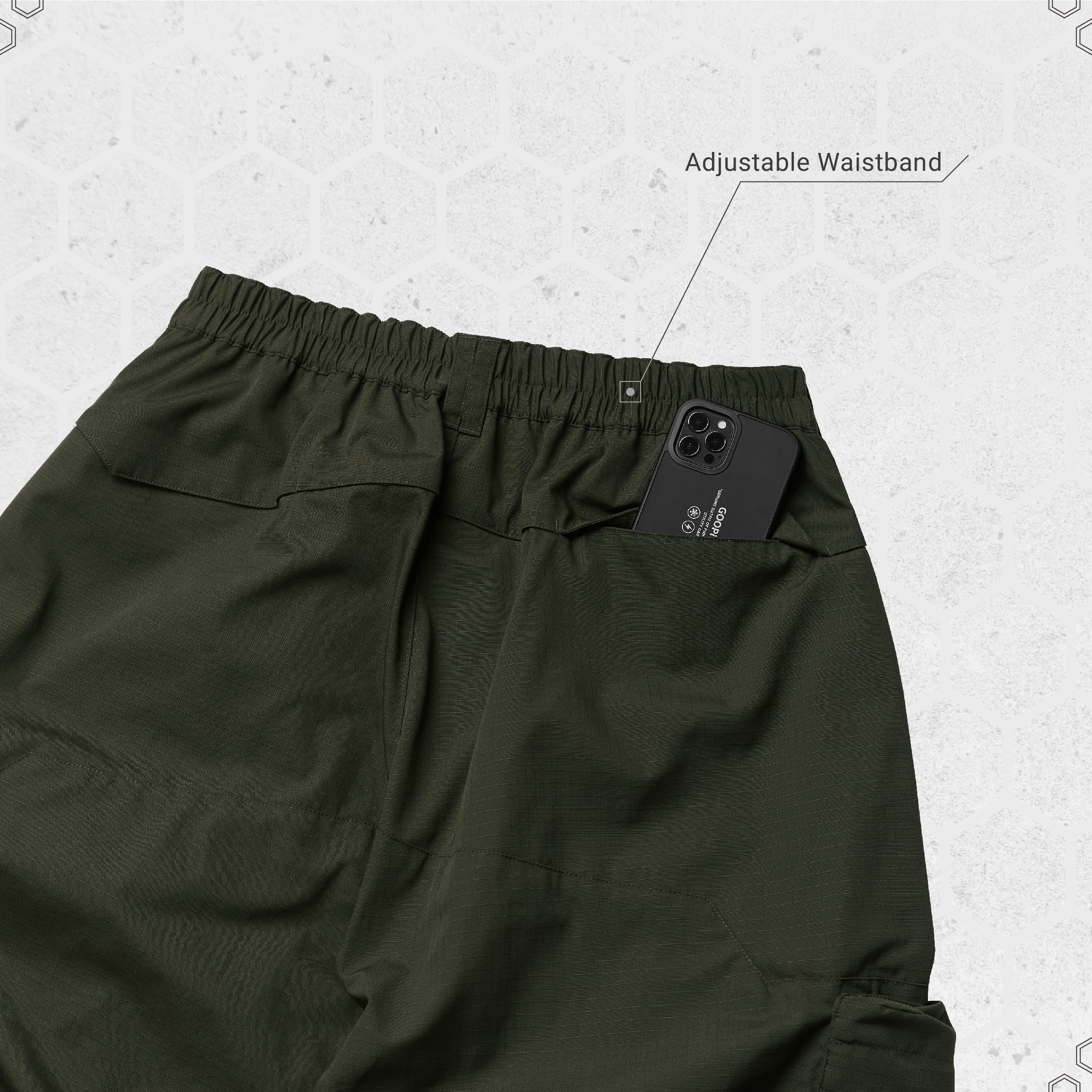 EVIH-03” Rough Ripstop Cargo Pants - Olive