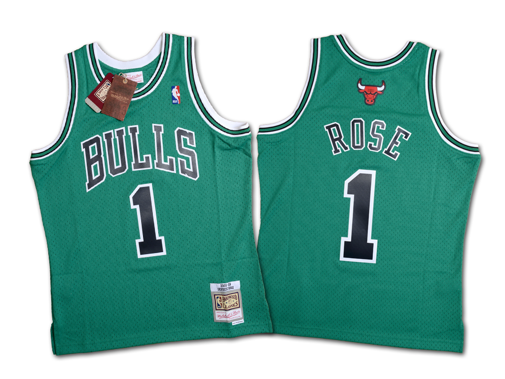 Mitchell & Ness Chicago Bulls Derrick Rose St. Patrick's Day Swingman Jersey