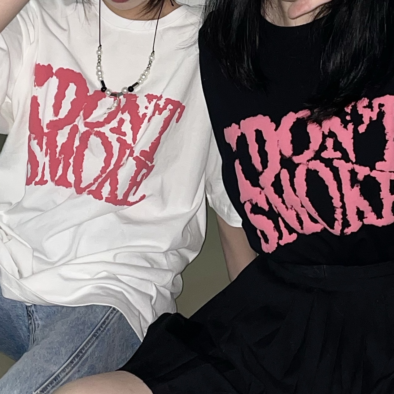 I DON’T SMOKE 雲朵 發泡 情侶 字體Logo 短袖 短T DONSMOKE Don’t Smoke