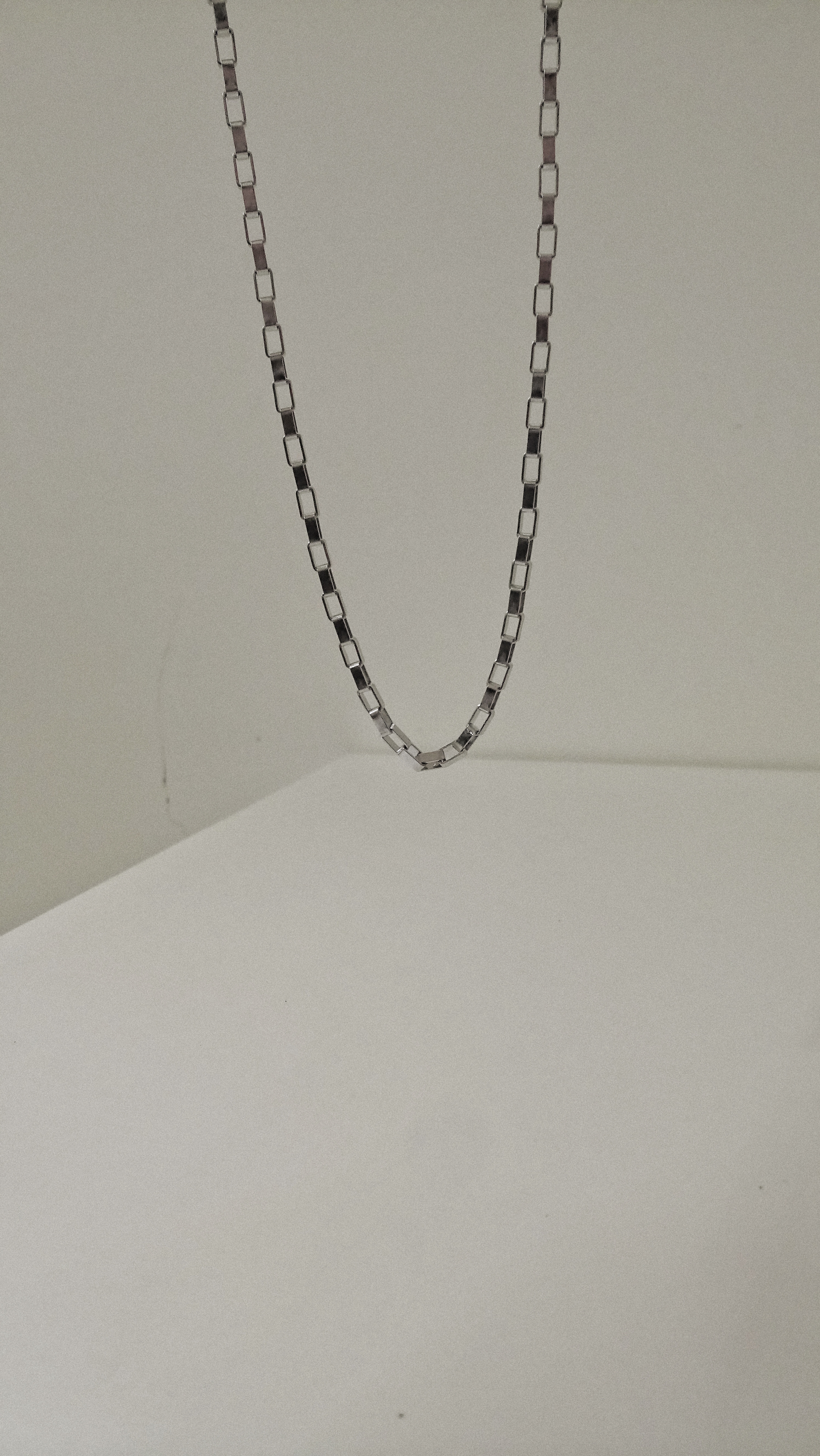 #現貨 (ACCN534) 鋼項鍊 中空長方鍊