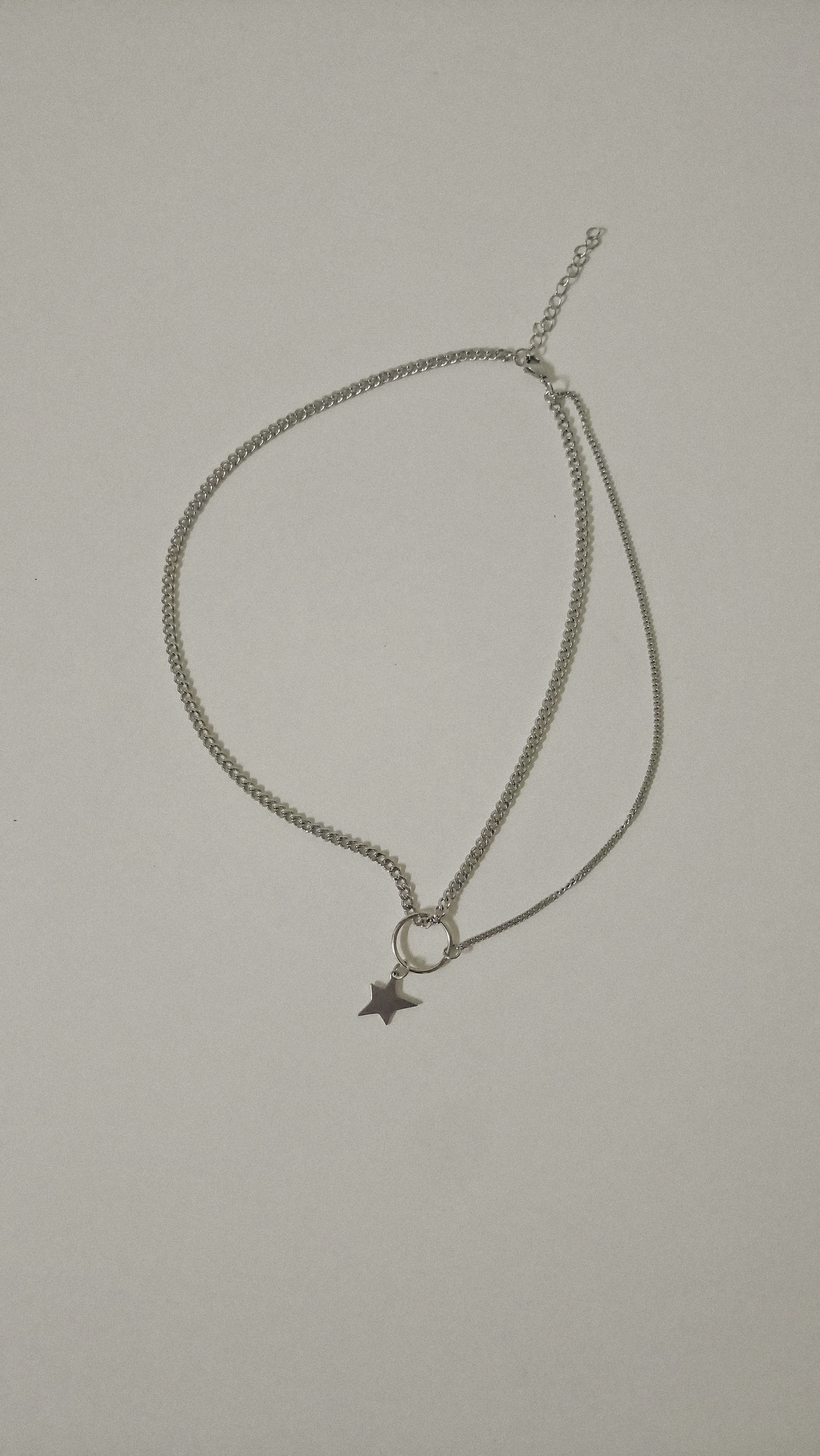#現貨 (ACCN537) 鋼項鍊 星星圓環雙鍊