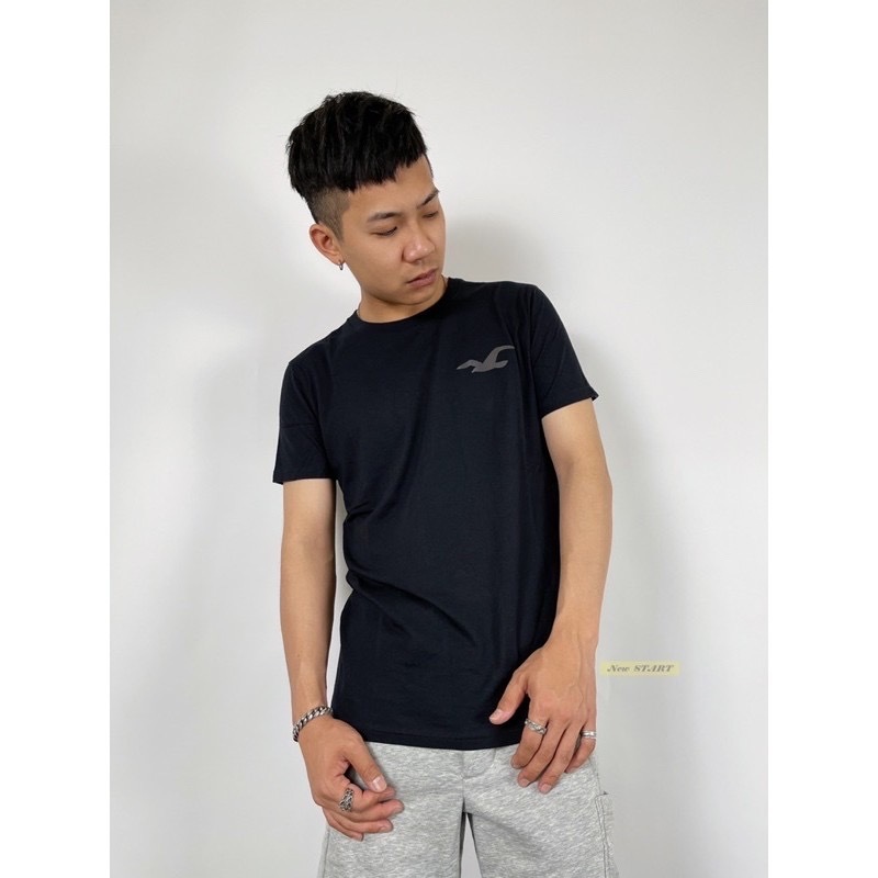 Hollister 海鷗 側邊反光Logo 短袖T恤 短T
