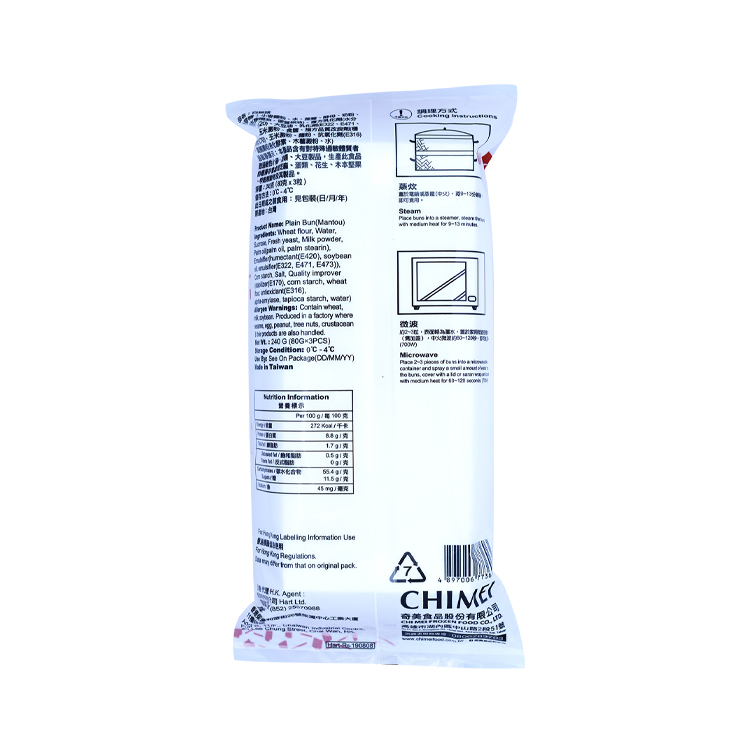 奇美 白饅頭 240g*24