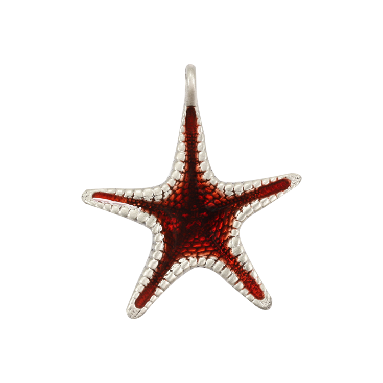Bico吊墜，男士吊墜 深海海星；海洋中的星芒 不含鍊子（1718紅色）