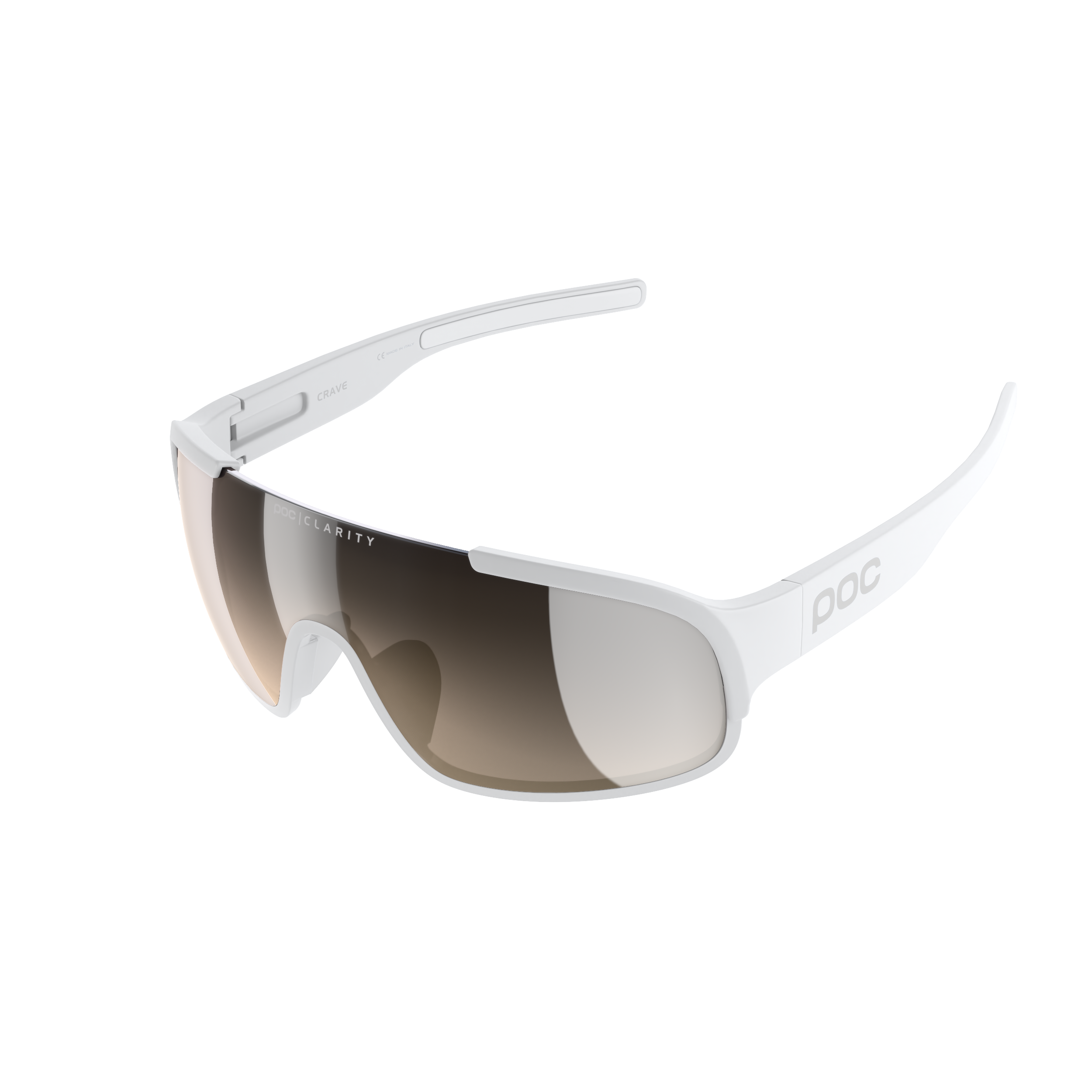 【正規品・美品】POC CRAVE ブライトミラーレンズ、ブラッククリアフレーム Crave Sparelens に Clarity Road/Partly Sunny Light Silver