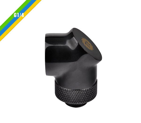 米特3C數位– 曜越 Pacific G1/4 90度管接頭/銀.黑/CL-W052-CU00SL-A/CL-W052-CU00BL-A