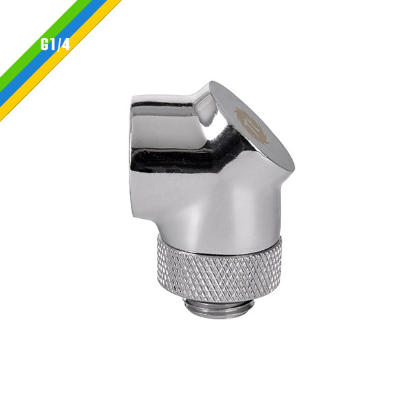 米特3C數位– 曜越 Pacific G1/4 90度管接頭/銀.黑/CL-W052-CU00SL-A/CL-W052-CU00BL-A