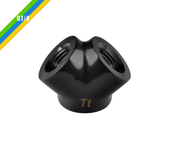 米特3C數位–曜越 Pacific G1/4 Y型管接頭/銀/CL-W054-CU00SL-A