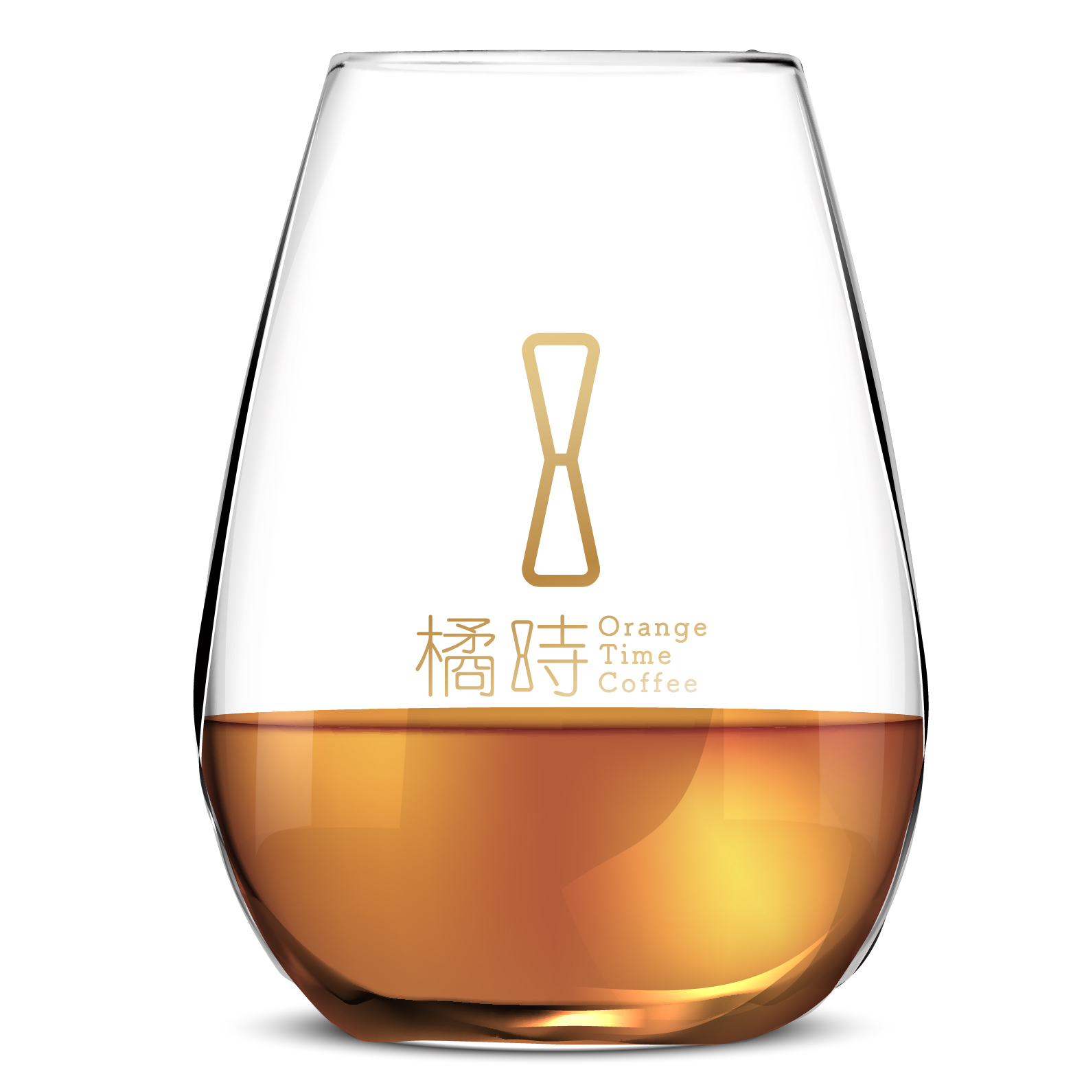 橘時|燙金冰滴杯