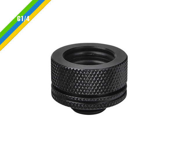 米特3C數位–曜越Pacific G1/4 PETG Tube 16mm(5/8吋)OD管接頭/銀.黑/CL-W092