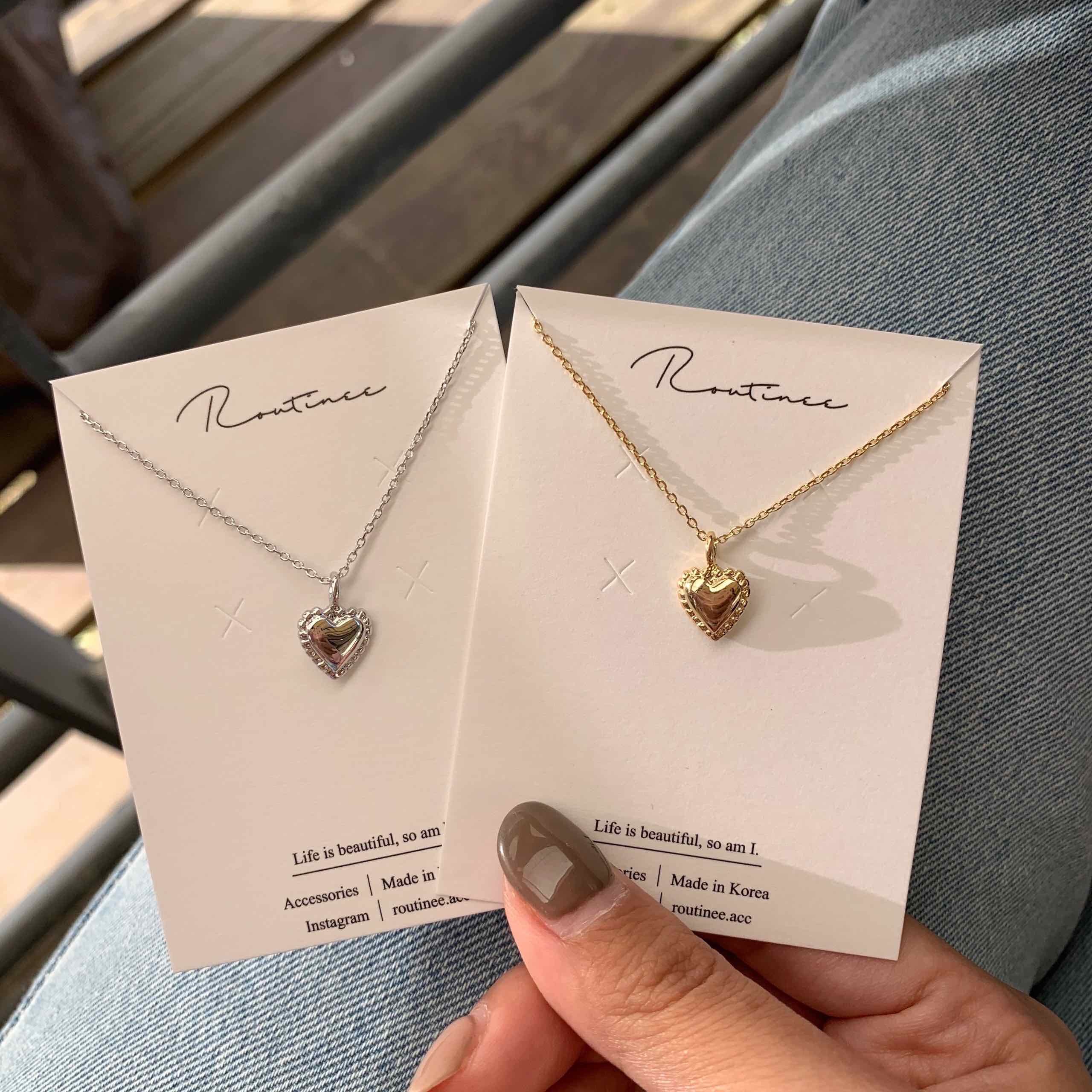 🇰🇷熱銷800條！蛋糕邊愛心項鍊｜2 color