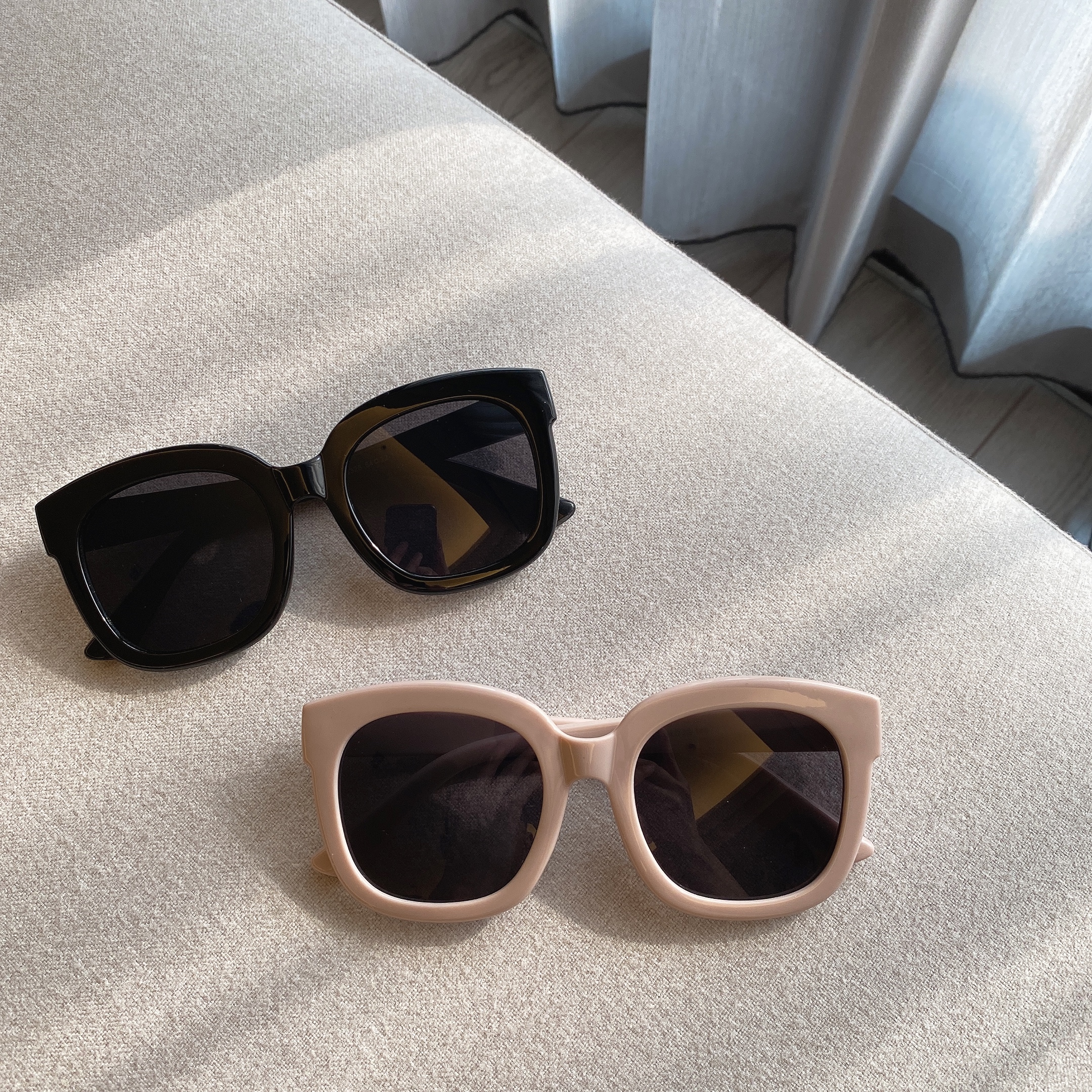 S013511經典方形膠框墨鏡/兩色