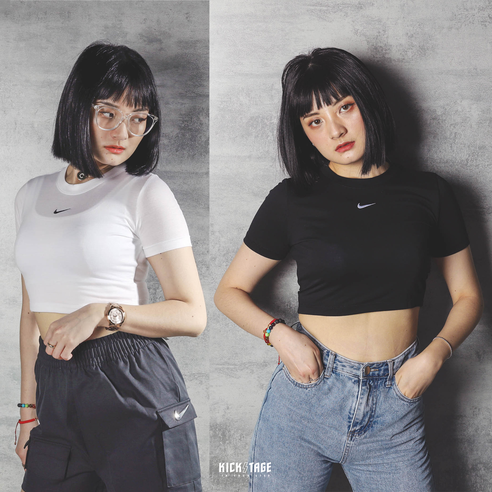 **特價商品售出不退換**女款 NIKE NSW CROP TEE 辣妹 小勾 貼身 彈性布料 刺繡 短版 短T 黑色【DD1329-010】白色【DD1329-100】817sa NBRA