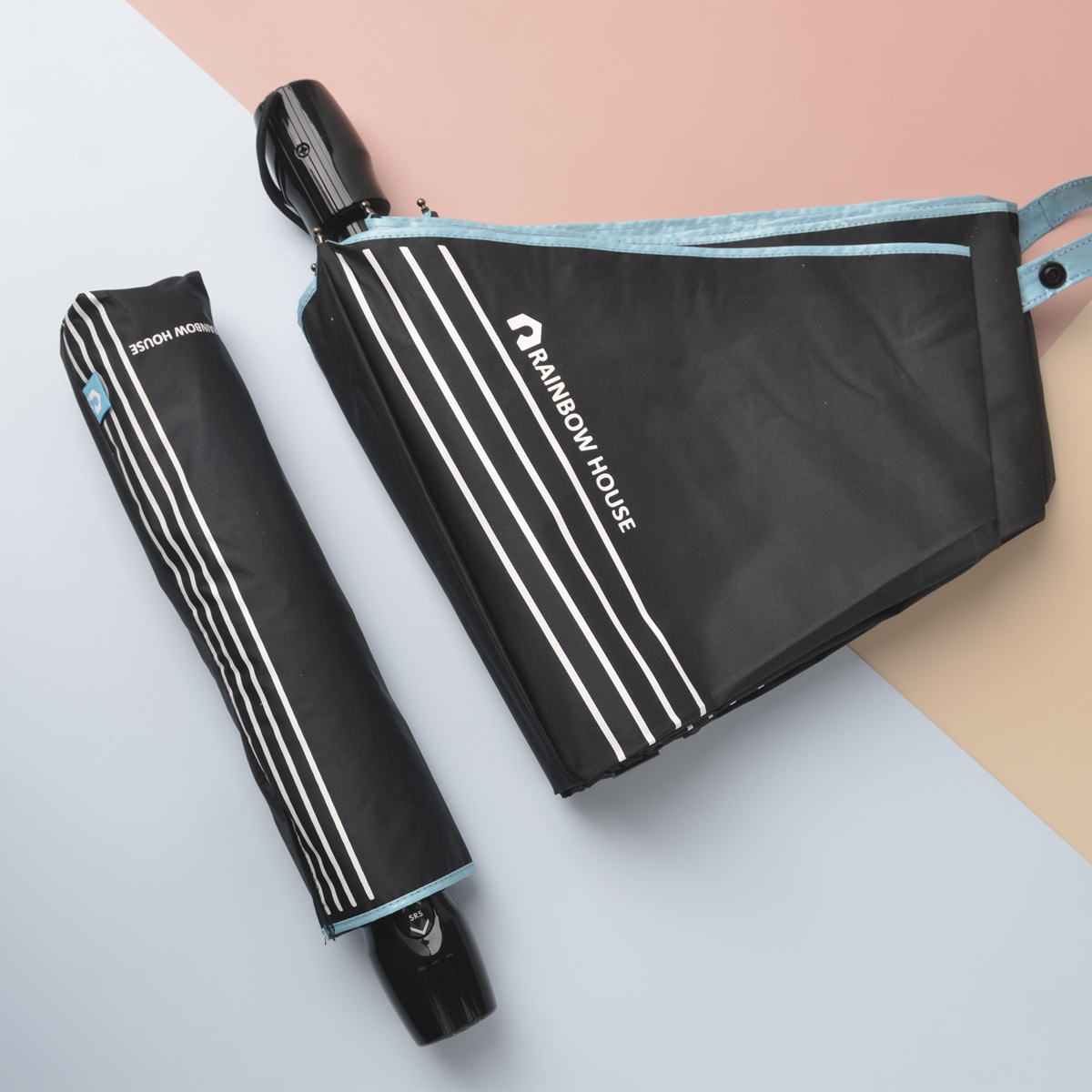 Rainbow House 晴雨傘 黑白美學 自動傘 安全開收 大傘面