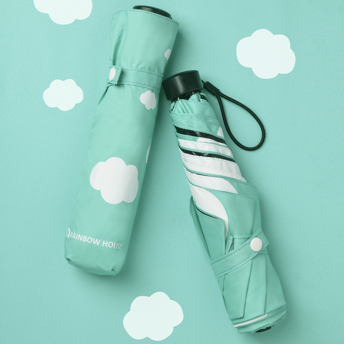 Rainbow House 晴雨傘 彩虹 輕量 防曬 防風 雲朵 雲