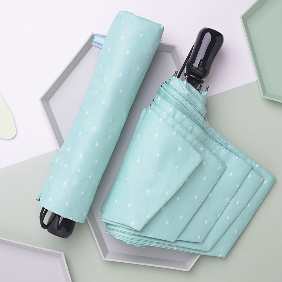 Rainbow House 晴雨傘 馬卡龍物語 自動傘 安全開收 輕量 防風