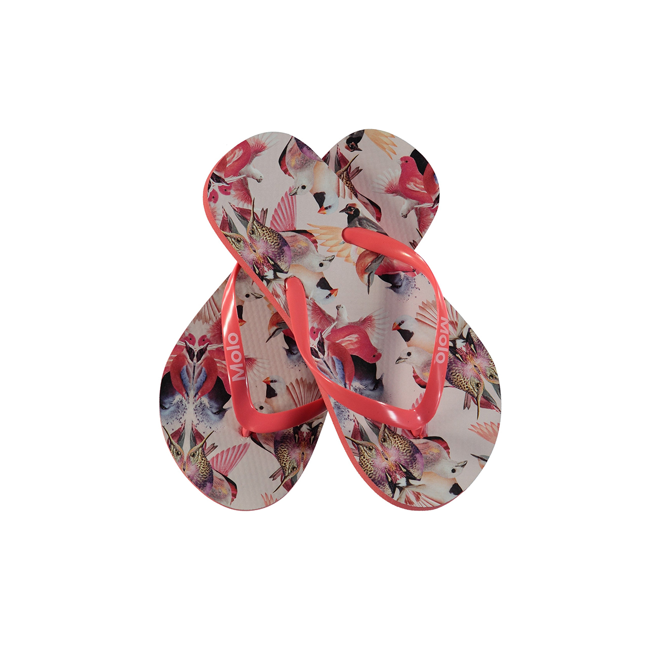 〖 Molo 〗粉紅夢幻鳥人字拖鞋