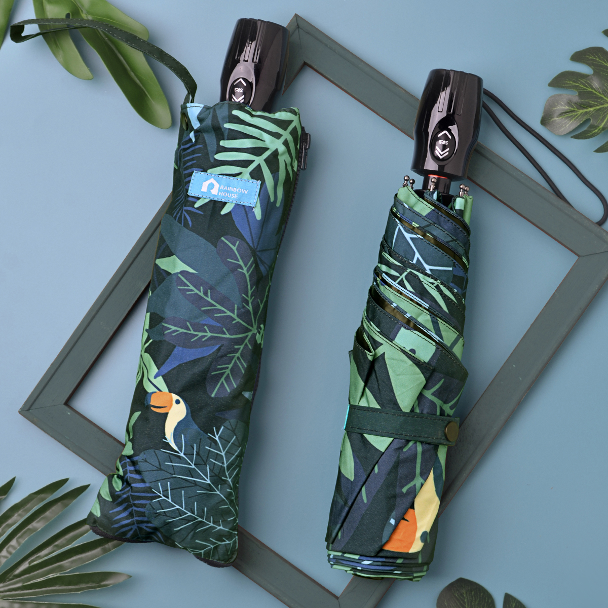 Rainbow House 晴雨傘 暗夜叢林 自動傘 安全開收 大傘面