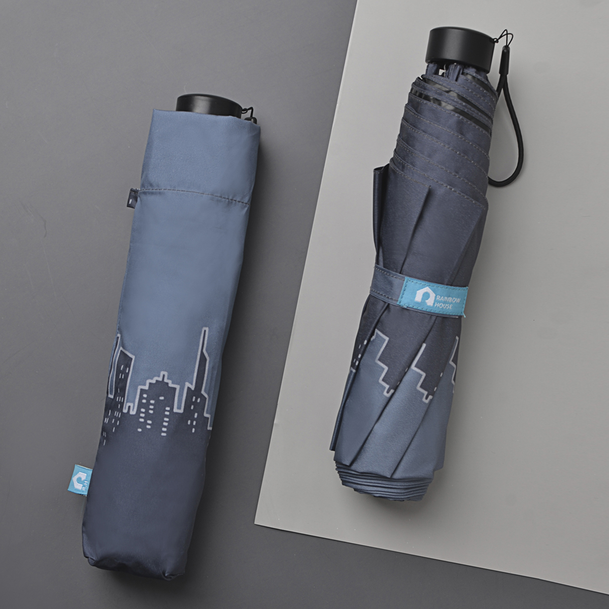 Rainbow House 晴雨傘 深夜城市 防風 防曬 大傘面