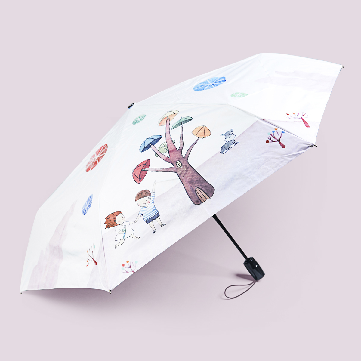 Rainbow House 晴雨傘 卡里善之樹 自動傘 安全開收 大傘面