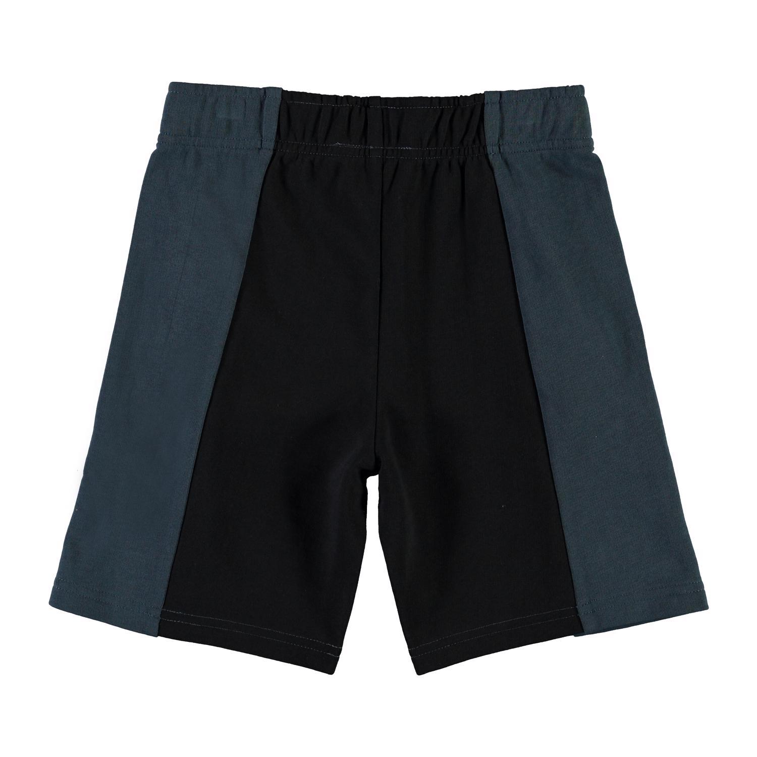 〖 Molo 〗藍黑拼接休閒短褲