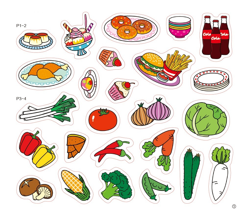 美食天地-快樂玩貼紙
