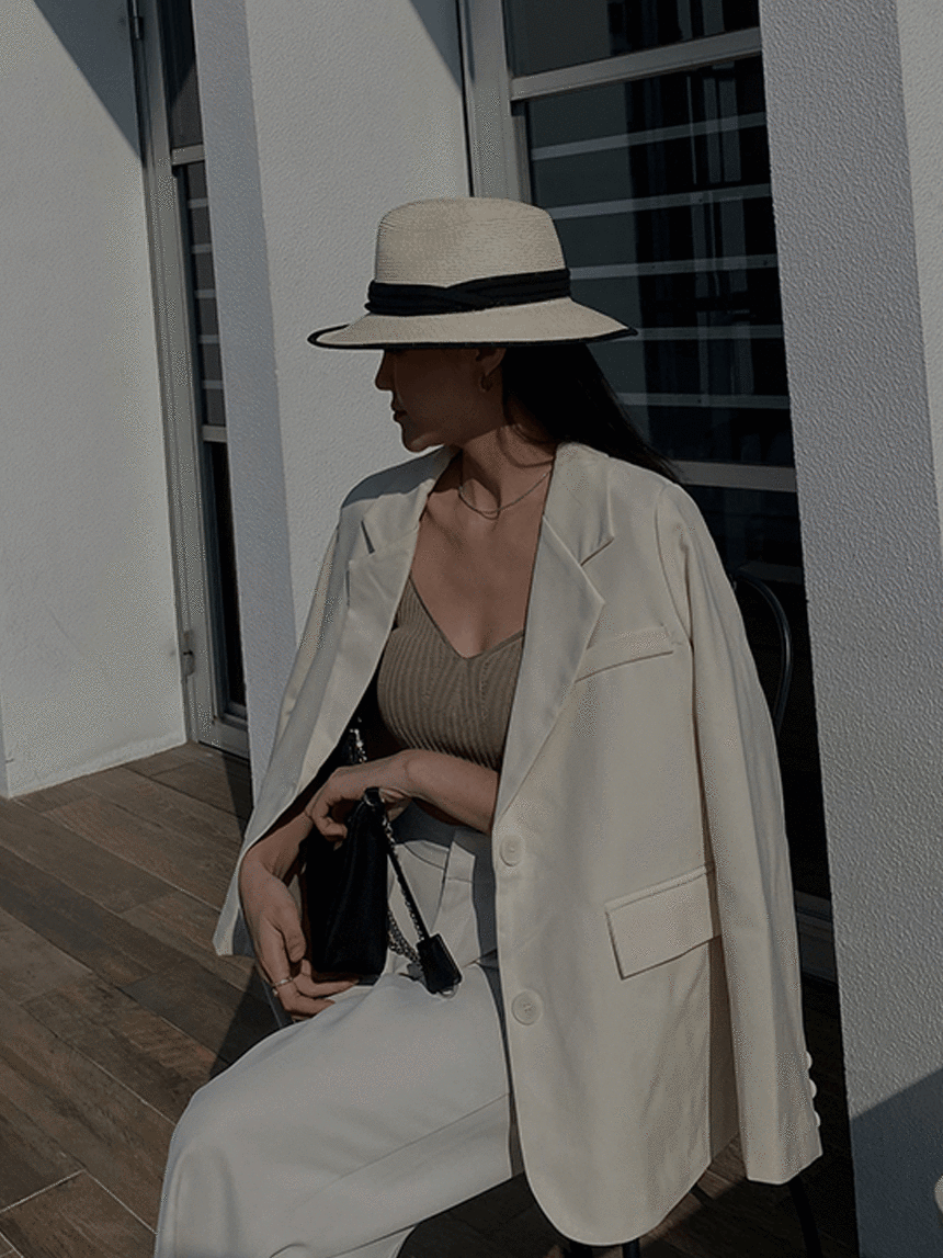 西裝挺款墊肩外套*2色