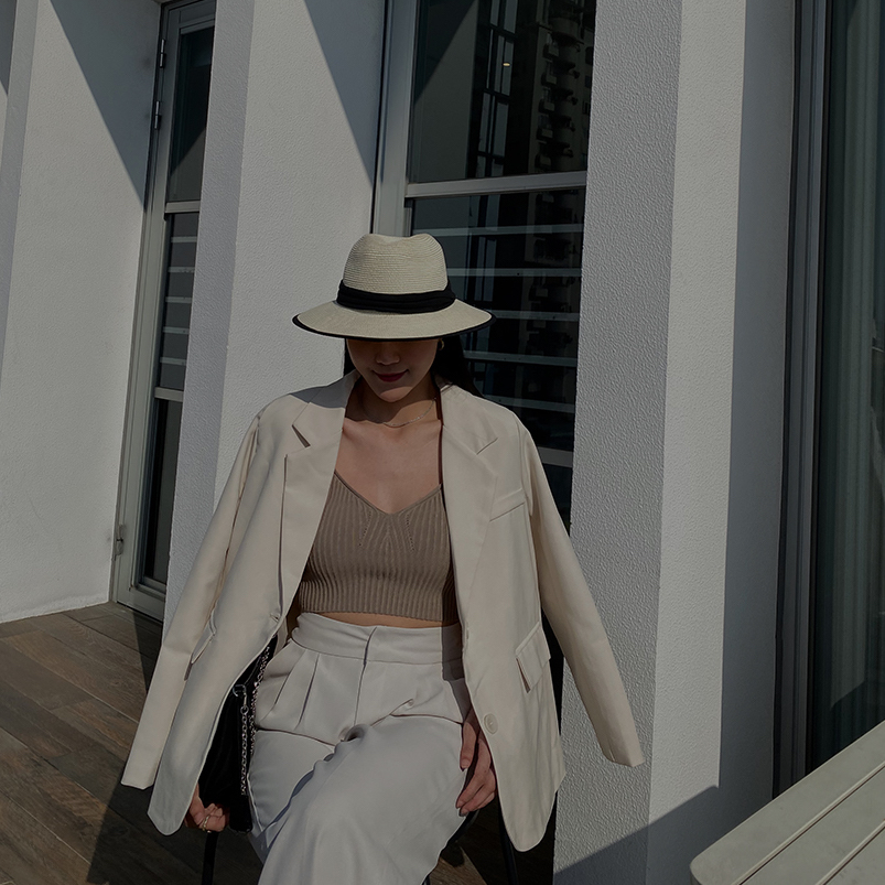 西裝挺款墊肩外套*2色