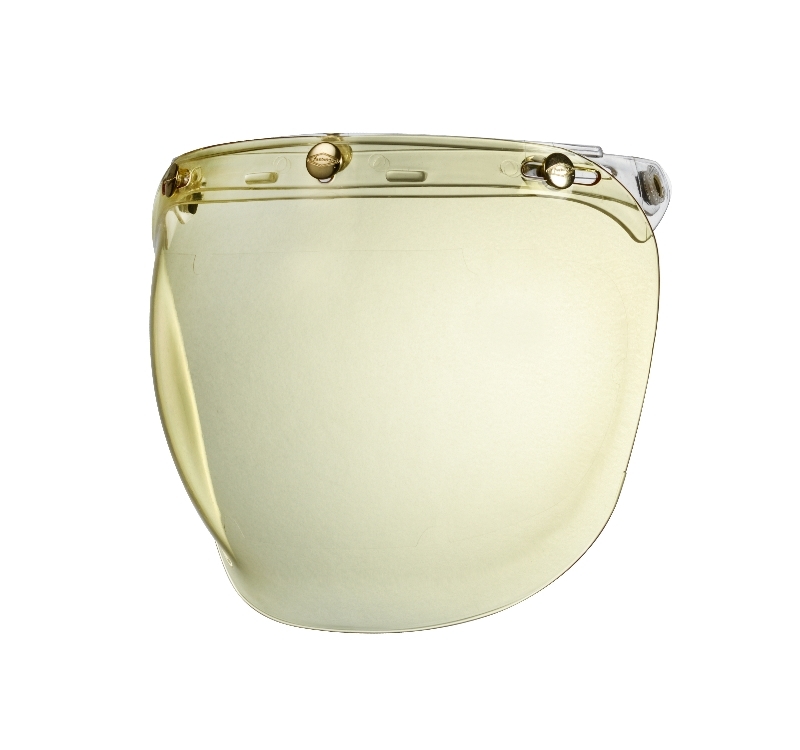 FETURE 銅製黃金色釦鐶PP風鏡 黃色 泡泡鏡片 三釦配件