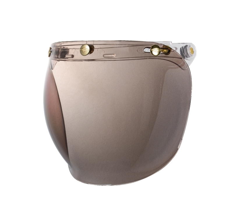 FETURE 銅製黃金色釦鐶PP風鏡 淺茶輕電鍍 泡泡鏡片 三釦配件