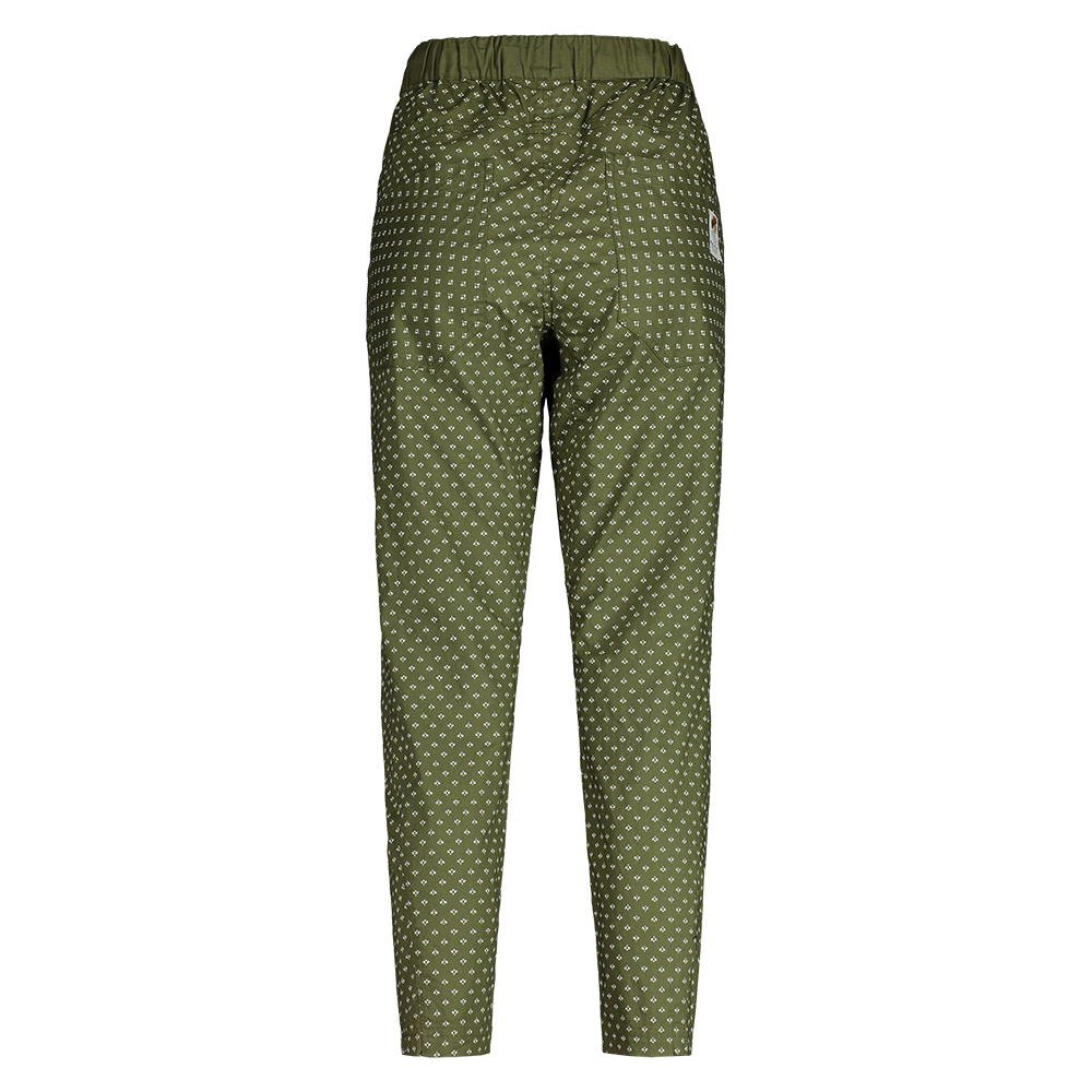 【Maloja】女有機棉印花長褲 / 21MA31456-[綠、橘]