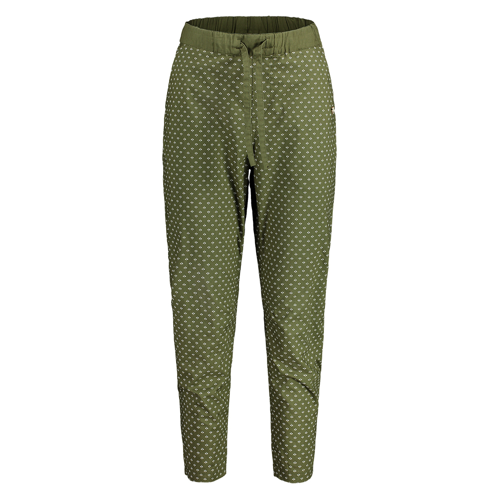 【Maloja】女有機棉印花長褲 / 21MA31456-[綠、橘]