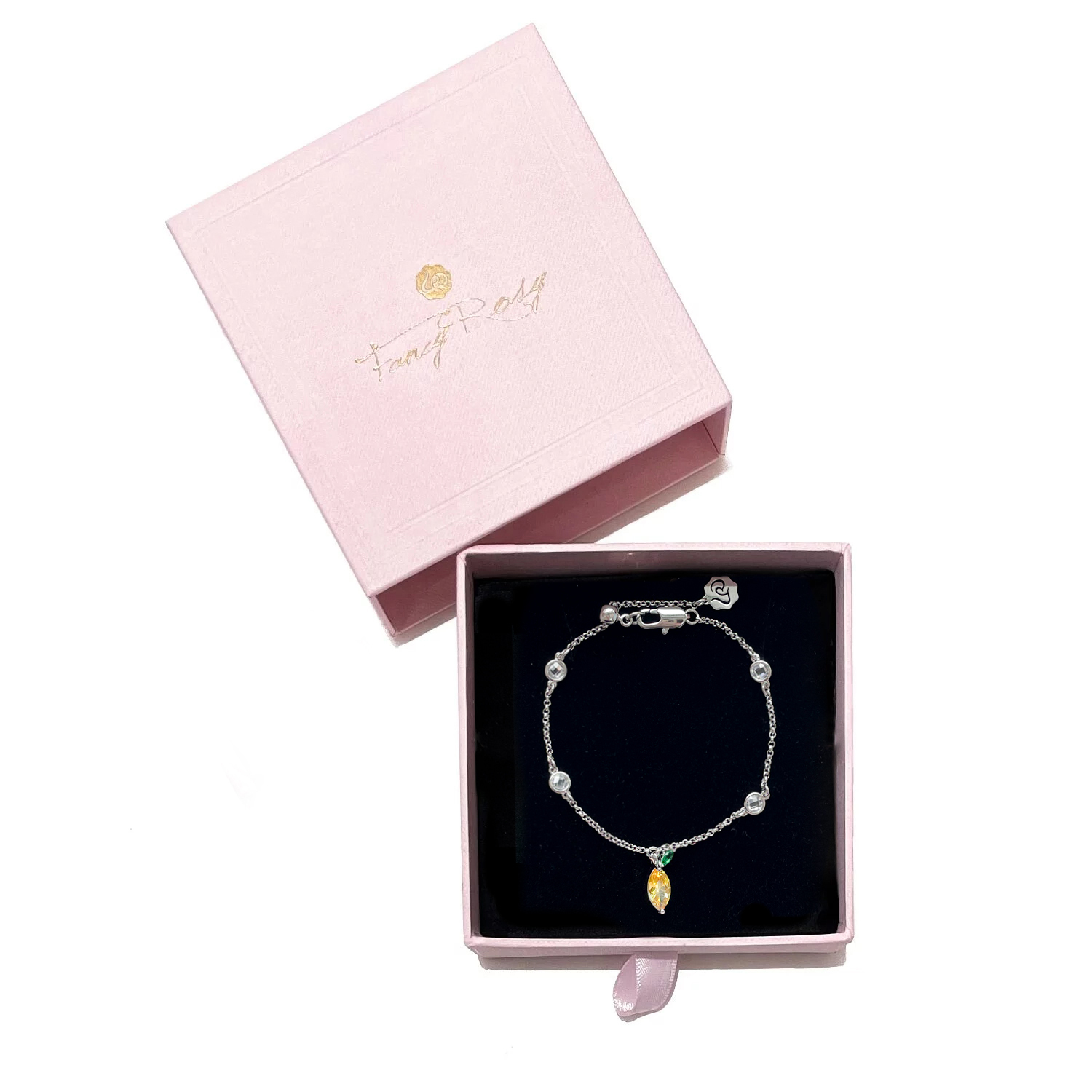 Crystal Lemon Bracelet (Silver)