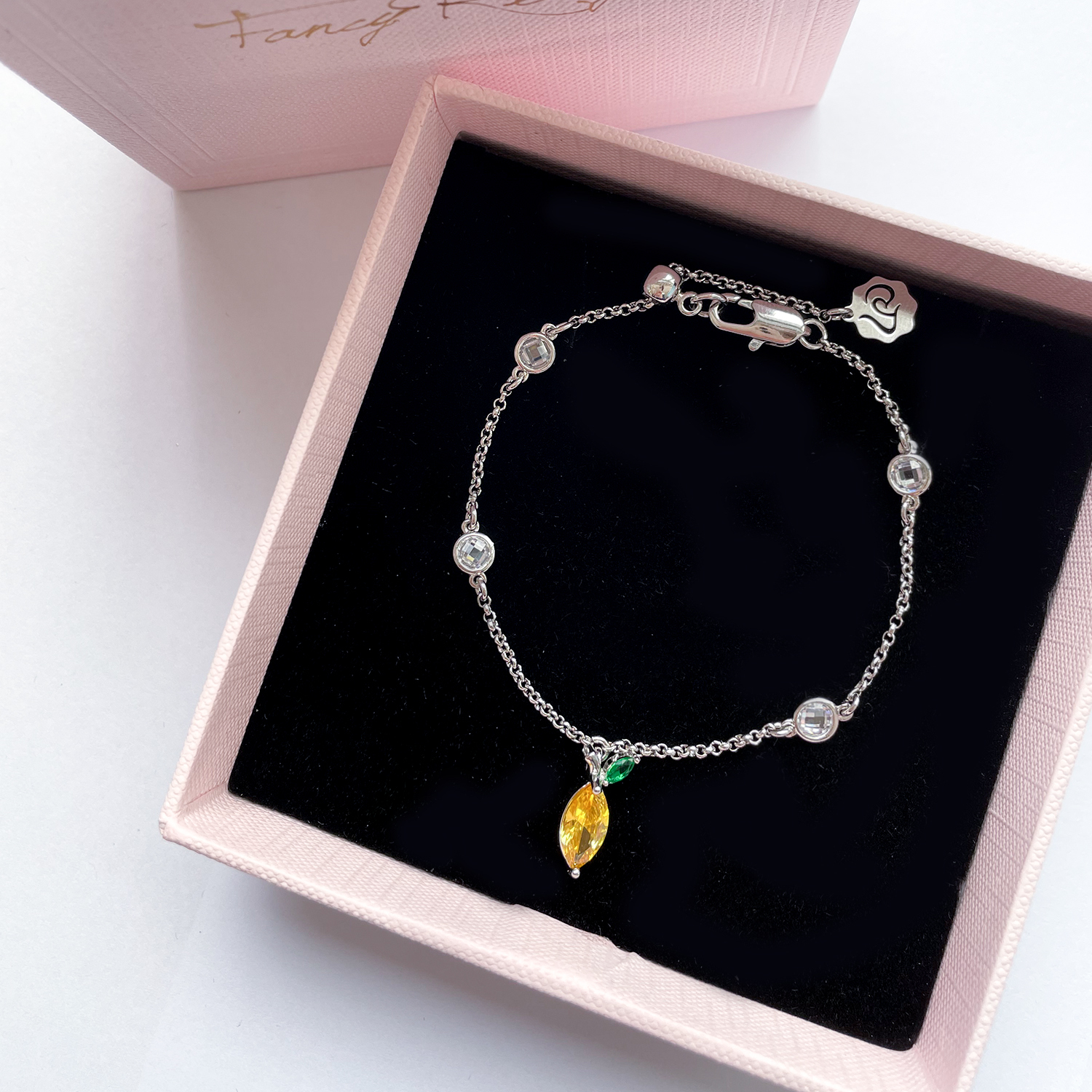 Crystal Lemon Bracelet (Silver)