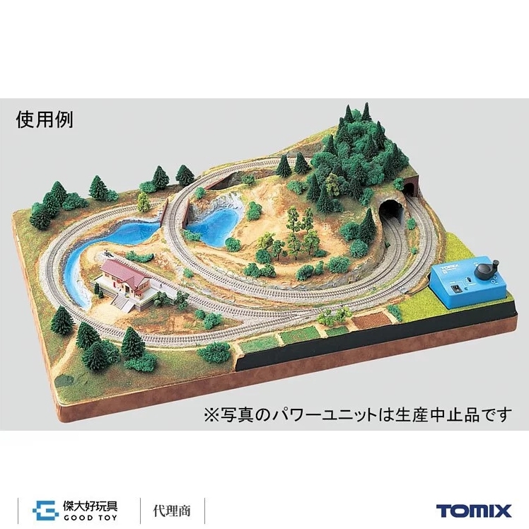 TOMIX 8018 N規造景基礎套組(70x 92x 20公分)+ 木枕軌道線路+ 木造車站