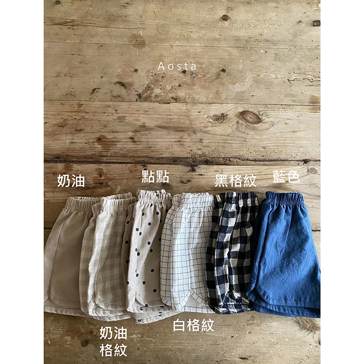 【正韓童裝】AOSTA 夏季輕薄亞麻短褲
