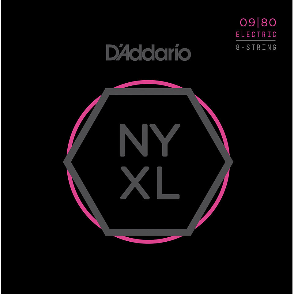 D'addario NYXL系列 NYXL0980 8弦電吉他弦 (10-52)