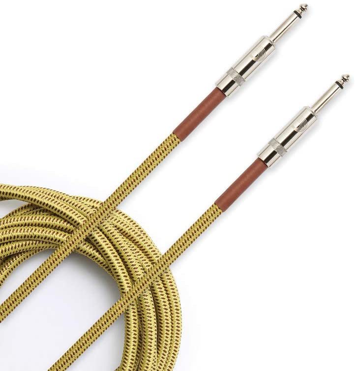 D'Addario PW-BG-15TW 編織導線 15呎 雙直頭