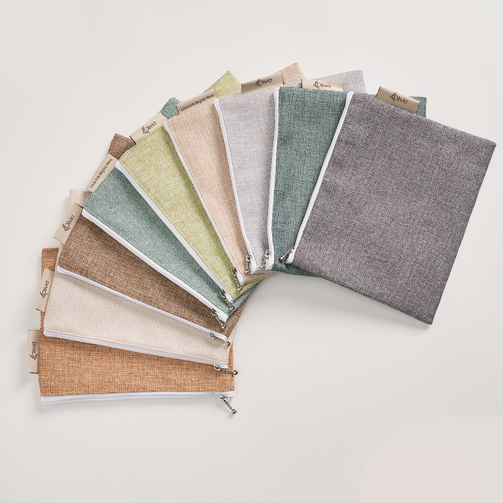 【Olivia】Cozy Life 森系自然派小文青拉鍊收納包-灰卡色